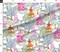 Chinoiserie Pagoda Leopards Pink And Rust Asian Inspired Watercolor Landscape Custom Printed Fabric by Spoonflower Various Fabrics by the Yard or Fat Quarter